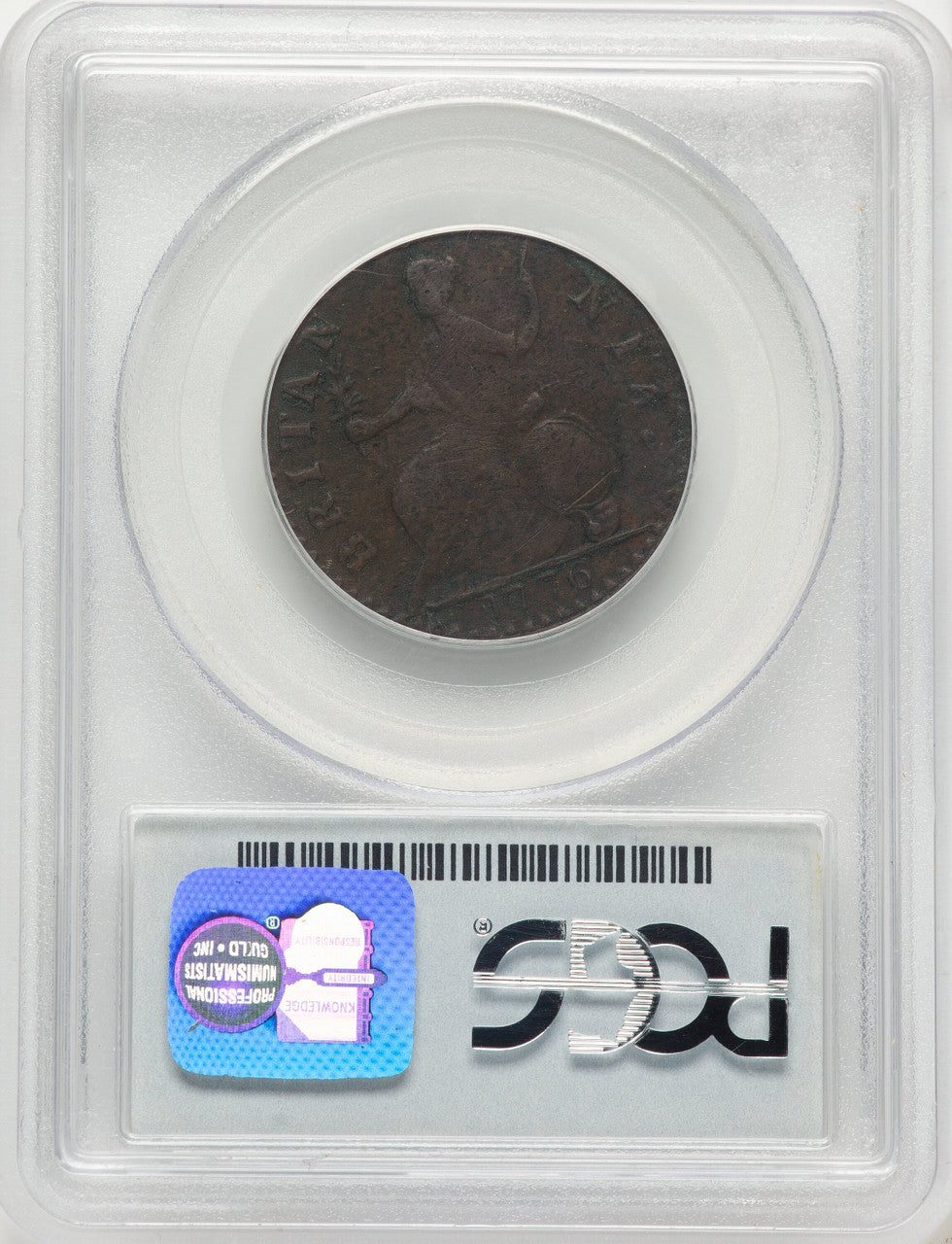 1776 Machin's Mills Halfpenny BN Colonials PCGS XF40