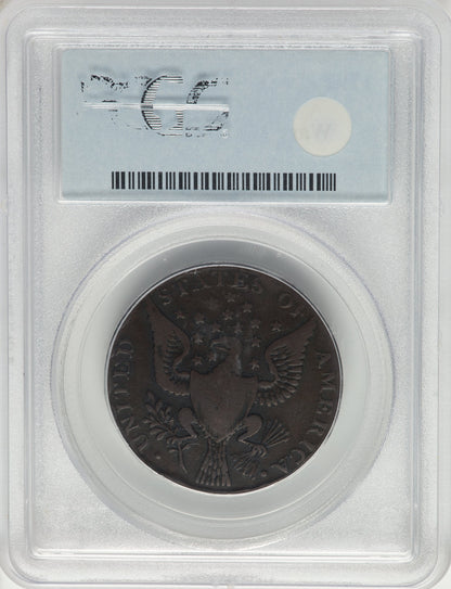1792 Washington Getz Pattern Cent Small Eagle Copper BN Colonials PCGS F12
