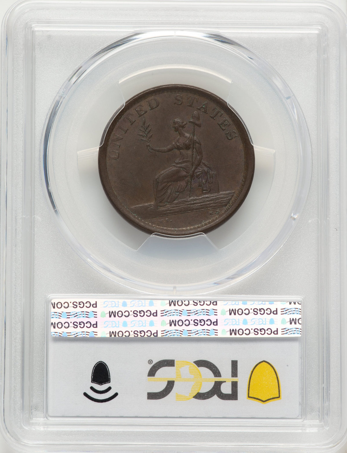 1783 Washington & Independence Cent Large Military Bust BN Colonials PCGS MS62