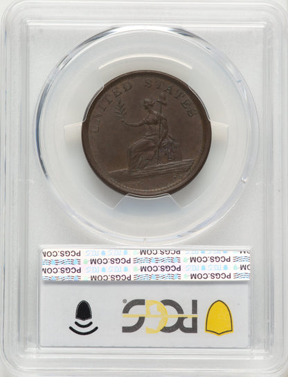 1783 Washington & Independence Cent Large Military Bust BN Colonials PCGS MS62
