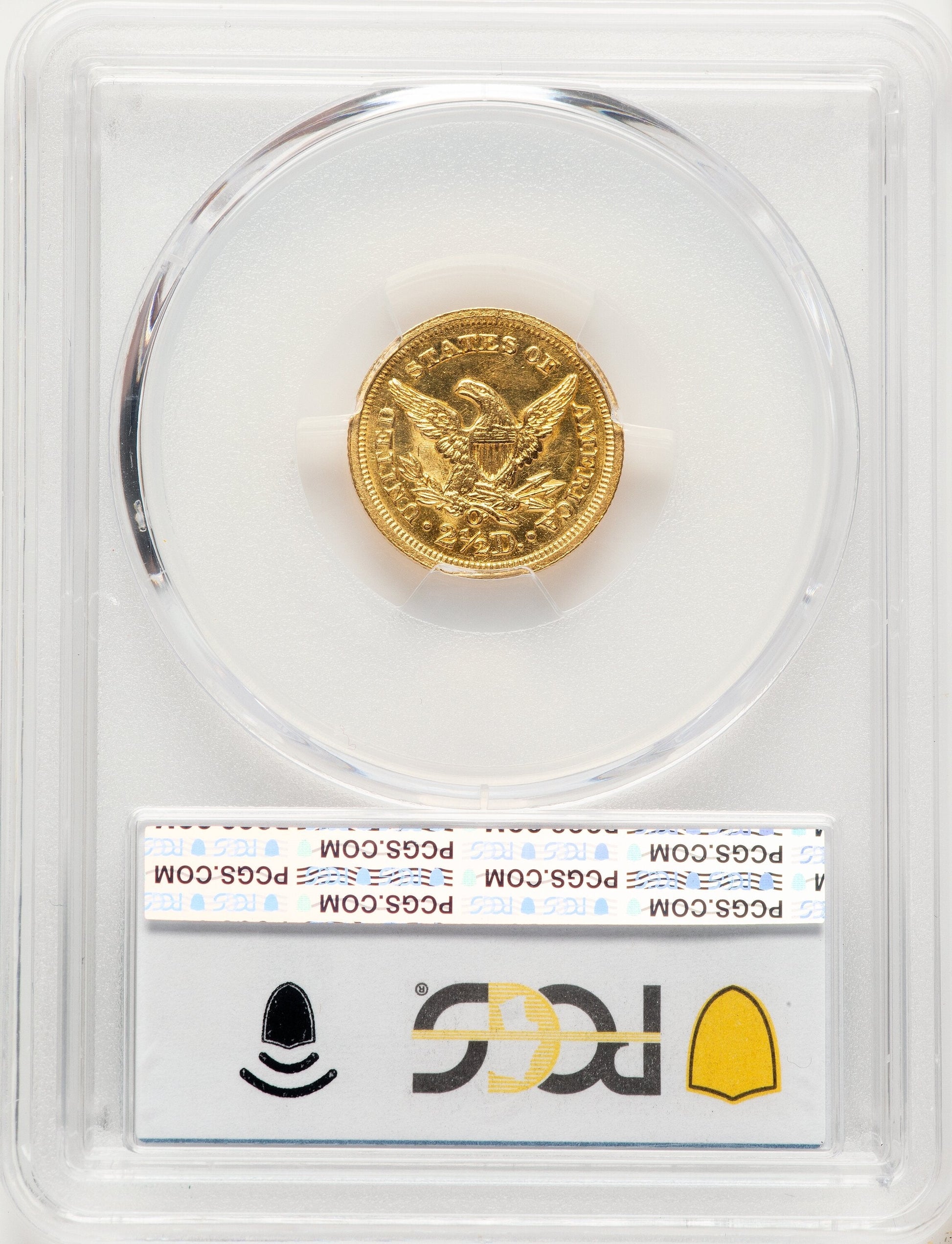 1850-O $2.50 Liberty Quarter Eagle PCGS MS62