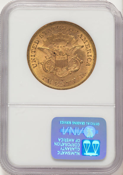 1864-S $20 Liberty Double Eagle NGC MS61