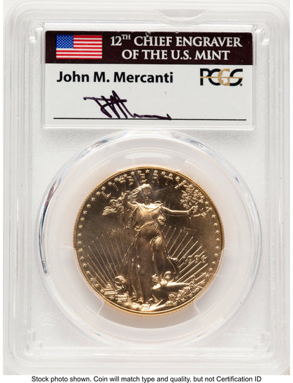 1996 Gold Eagle 1 oz John PCGS MS70 Mercanti