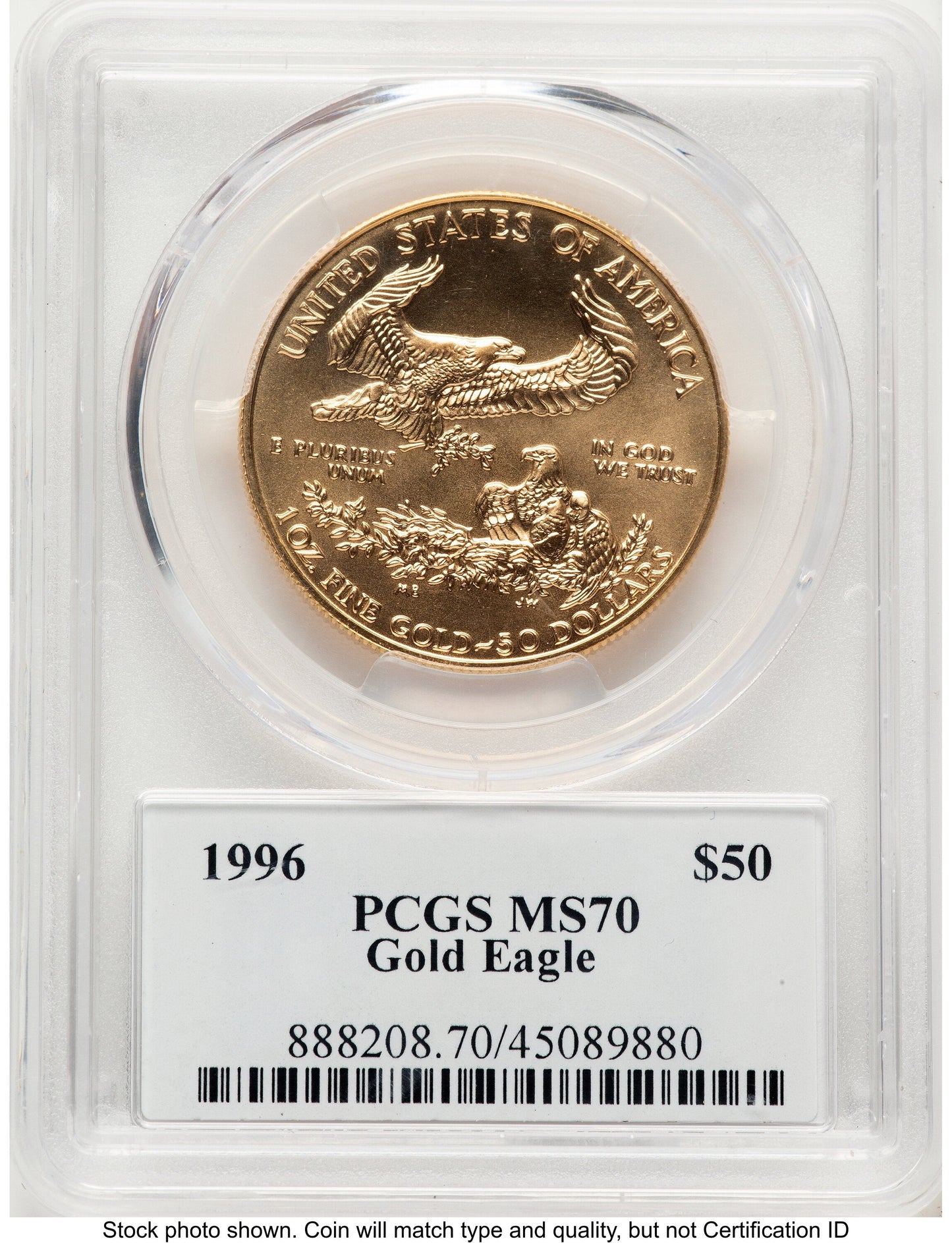 1996 Gold Eagle 1 oz John PCGS MS70 Mercanti