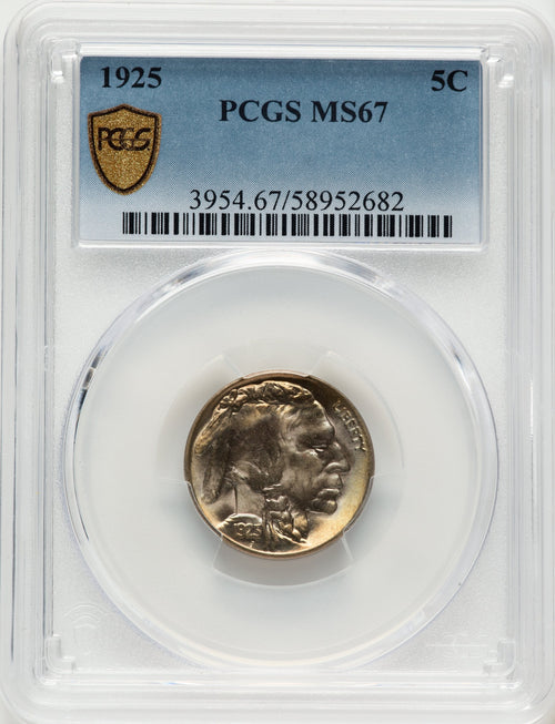 1925 5C Buffalo Nickel PCGS MS67