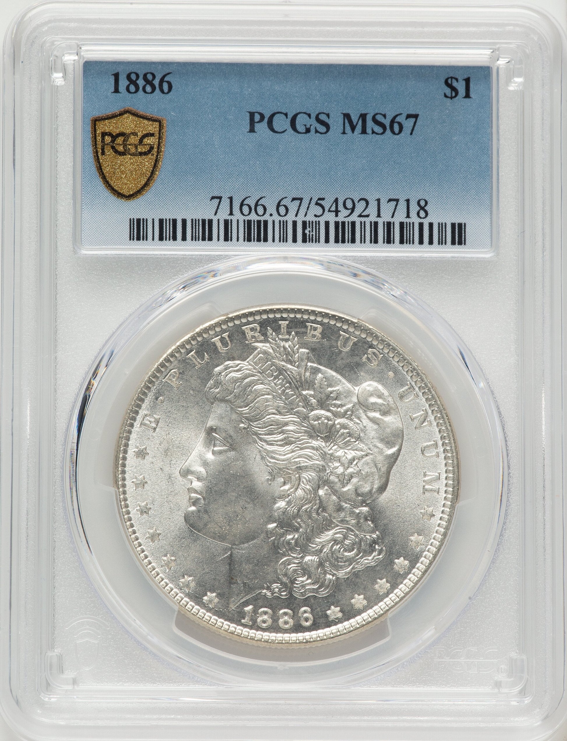 1886 Morgan Dollar PCGS MS67
