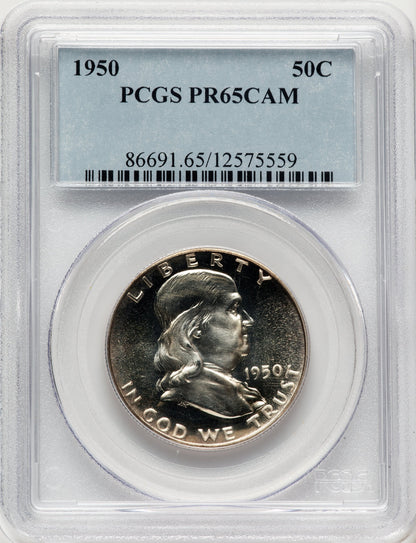1950 50C CA Proof Franklin Half Dollar PCGS PR65