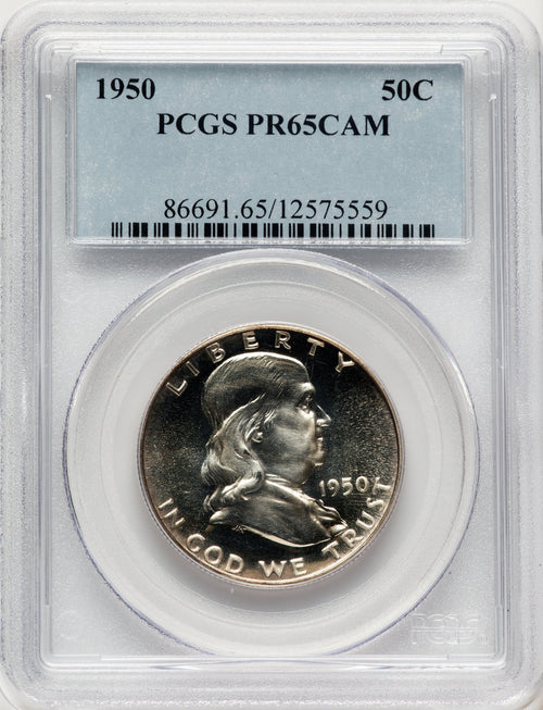 1950 50C CA Proof Franklin Half Dollar PCGS PR65