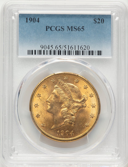 1904 $20 Liberty Liberty Double Eagle PCGS MS65
