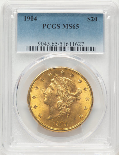 1904 $20 Liberty Liberty Double Eagle PCGS MS65