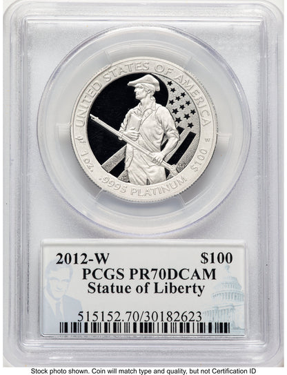 2012-W Proof Platinum Eagle 1 oz Philip Diehl PCGS PR70