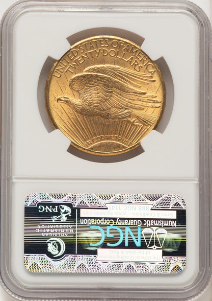 1911-D $20 Brown Label Saint-Gaudens Double Eagle NGC MS65+
