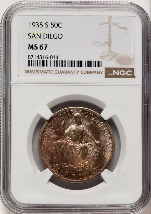 1935-S 50C San Diego Commemorative Silver NGC MS67