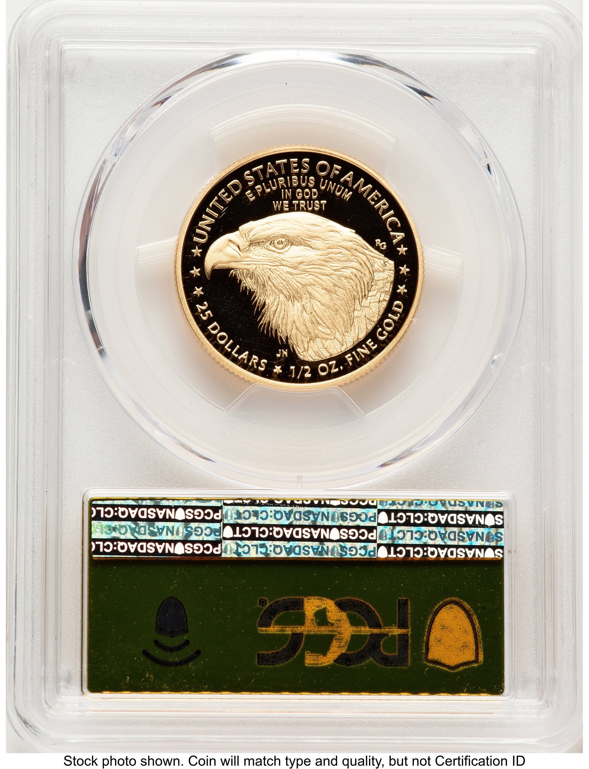 2021-W Type 2 Proof Gold Eagle 1/2 oz FDI Gold Foil PCGS PR70