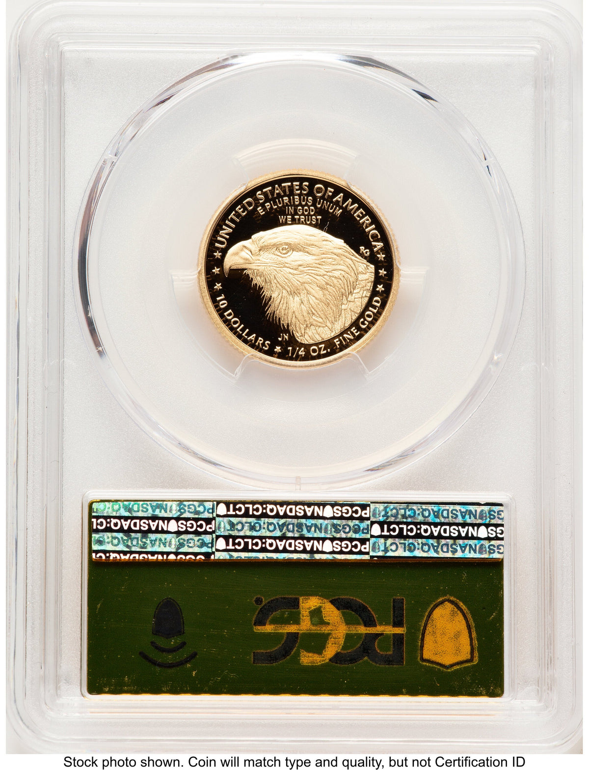 2021-W Type 2 Proof Gold Eagle 1/4 oz FDI Gold Foil PCGS PR70