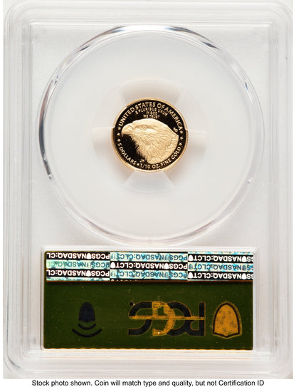 2021-W Type 2 Proof Gold Eagle 1/10 oz FDI Gold Foil PCGS PR70