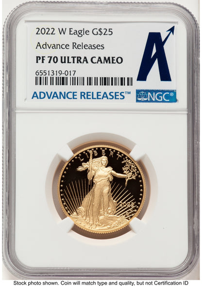 2022-W Proof Gold Eagle 1/2 oz AR Standard NGC PF70
