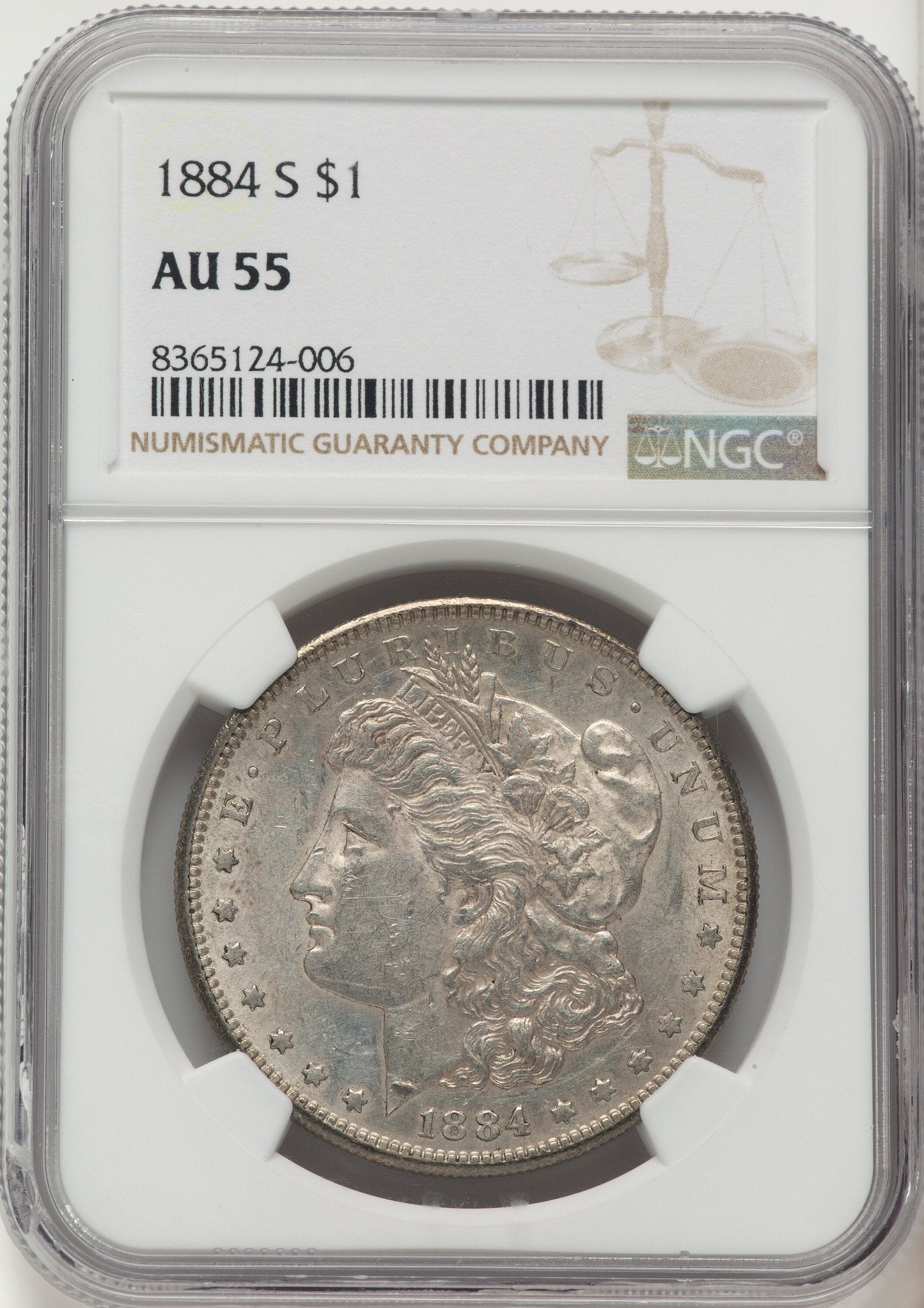 1884-S Morgan Dollar NGC AU55