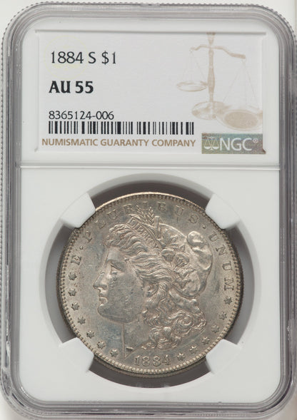 1884-S Morgan Dollar NGC AU55