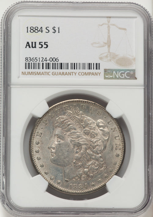 1884-S Morgan Dollar NGC AU55