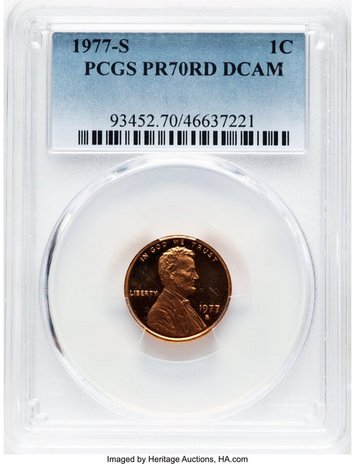 1977-S 1C Proof Lincoln Cent PCGS PR70