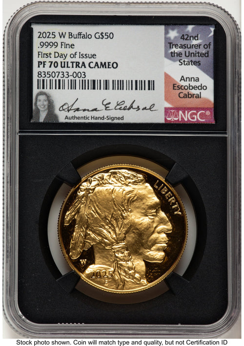 2025-W Proof Gold Buffalo 1 oz FDI Anna Cabral NGC PF70