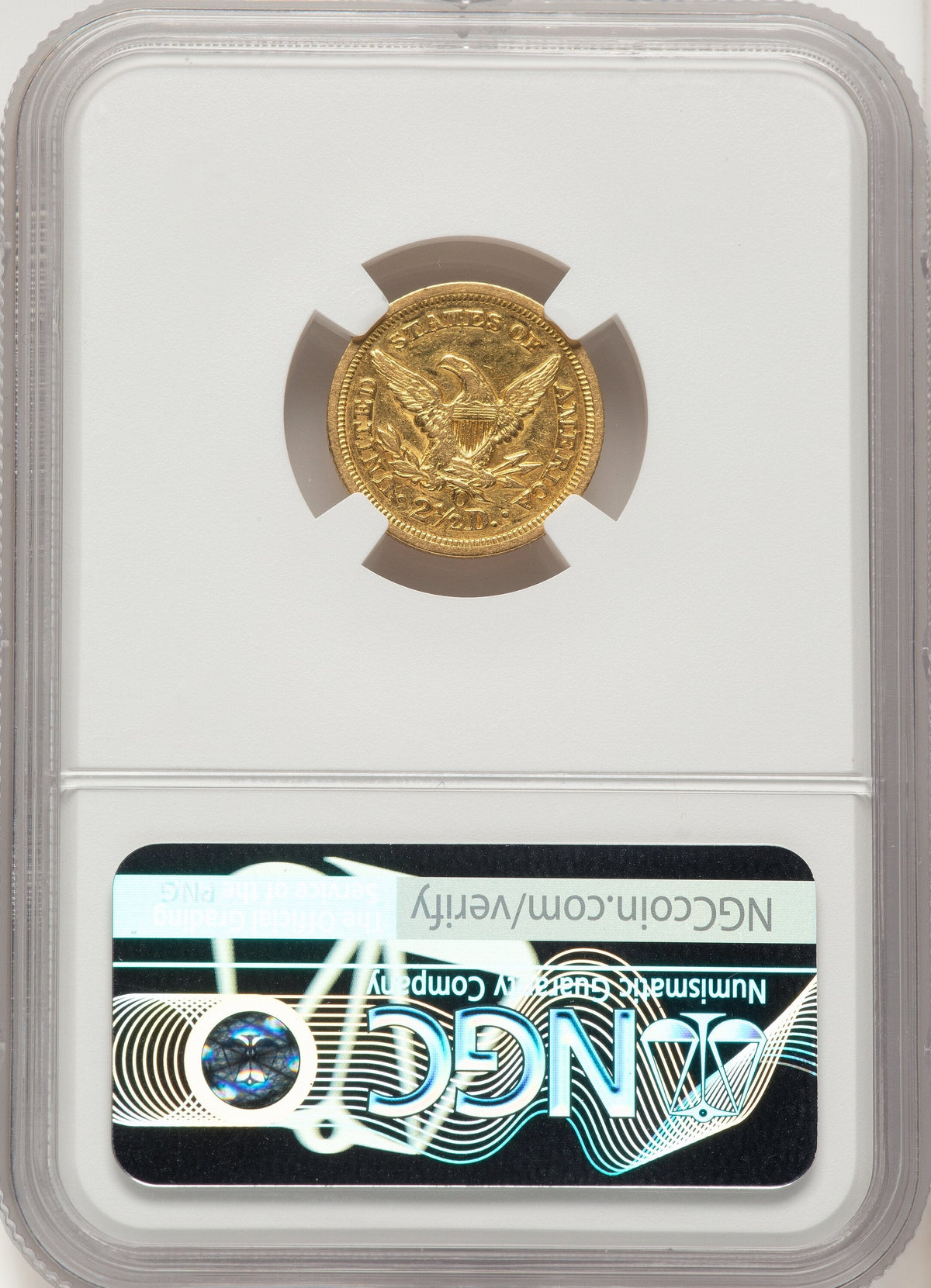 1850-O $2.50 Liberty Quarter Eagle NGC AU55