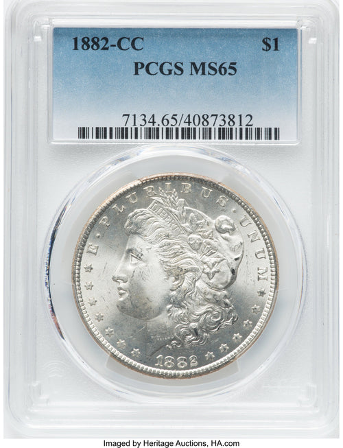1882-CC Morgan Dollar PCGS MS65