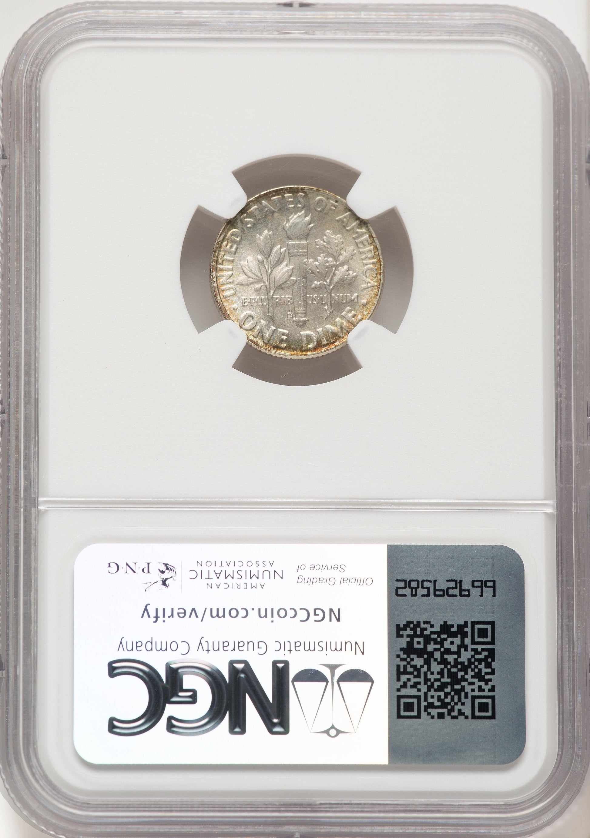 1952-D 10C FB Roosevelt Dime NGC MS68