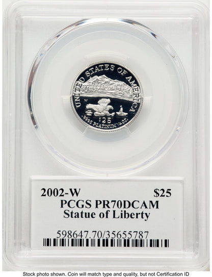 2002-W Proof Platinum Eagle 1/4 oz PCGS PR70 Ed Moy