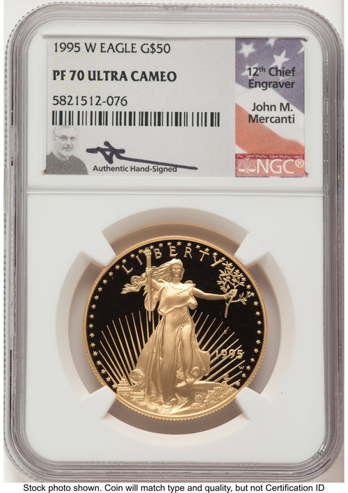 1995-W Proof Gold Eagle 1 oz John NGC PF70 Mercanti