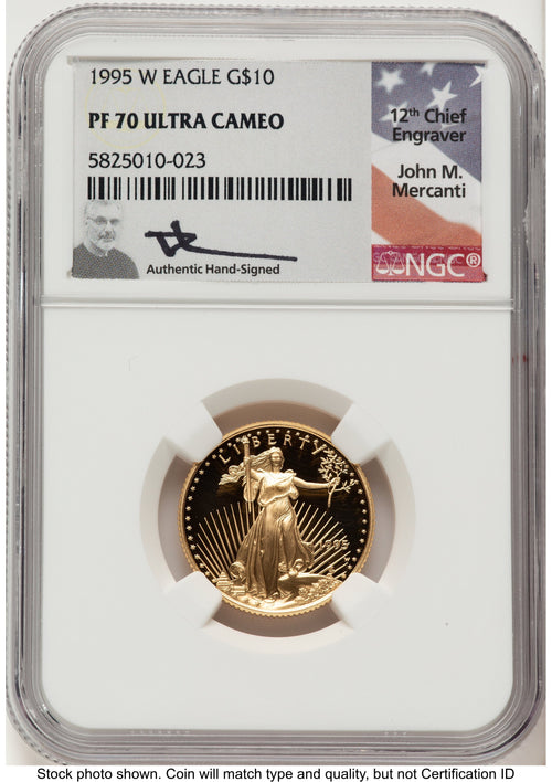 1995-W Proof Gold Eagle 1/4 oz John NGC PF70 Mercanti