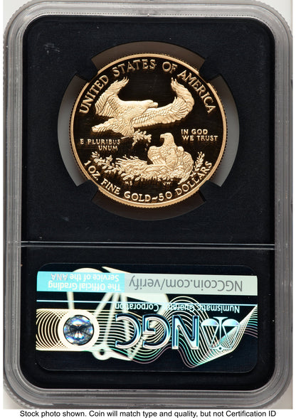 2019-W Proof Gold Eagle 1 oz FDI John Washington NGC PF70 Mercanti
