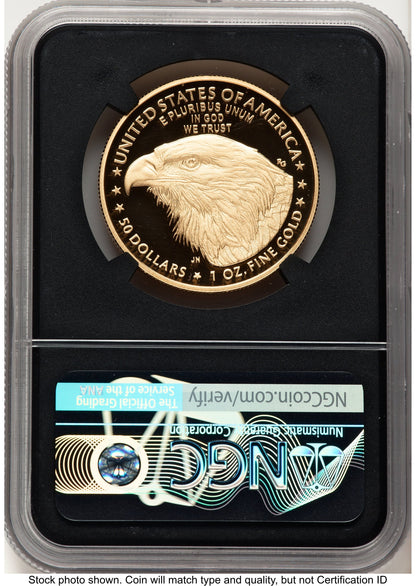 2021-W Type 2 Proof Gold Eagle 1 oz FDI John NGC PF70 Mercanti