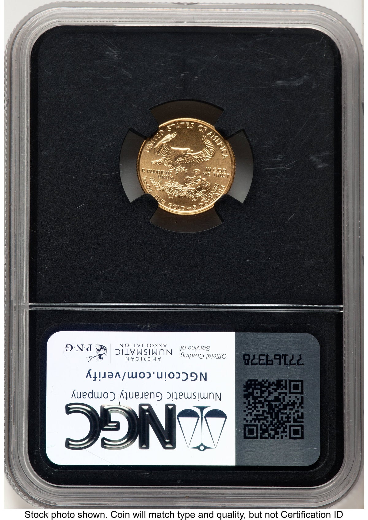 1999-W Gold Eagle 1/10 oz Unfinished Proof Dies 100 Greatest US Modern Coins American Liberty Series NGC PF69