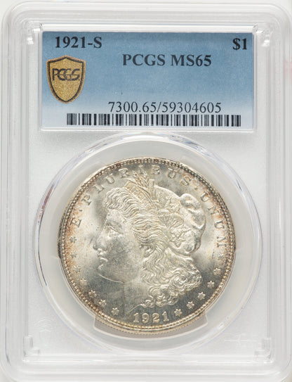 1921-S Morgan Dollar PCGS MS65