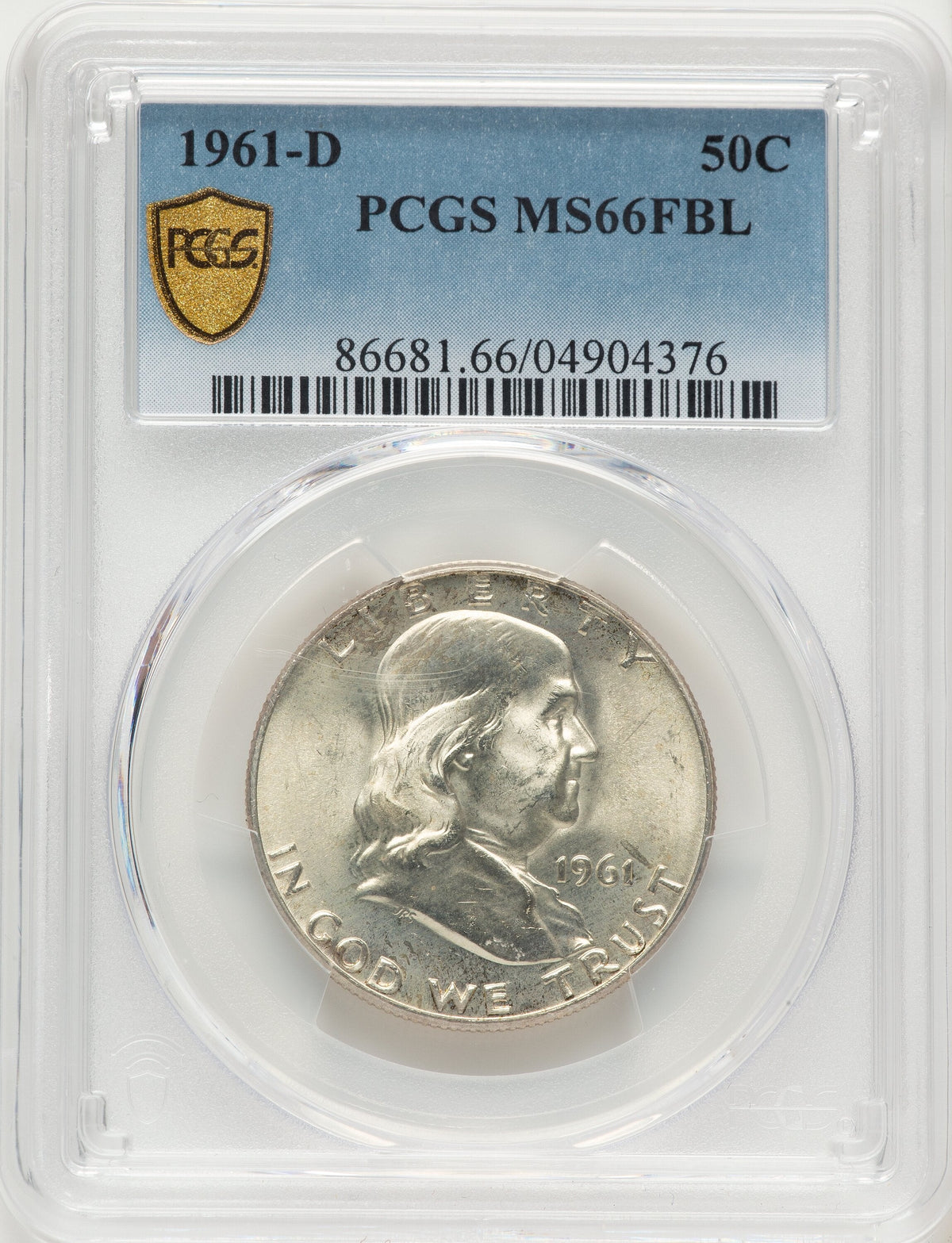1961-D 50C FL Franklin Half Dollar PCGS MS66