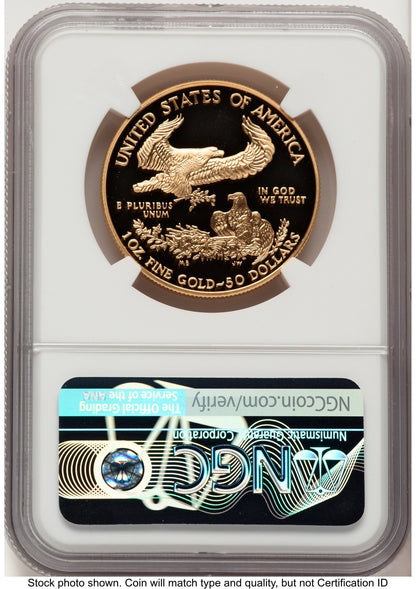 2002-W Proof Gold Eagle 1 oz John NGC PF70 Mercanti