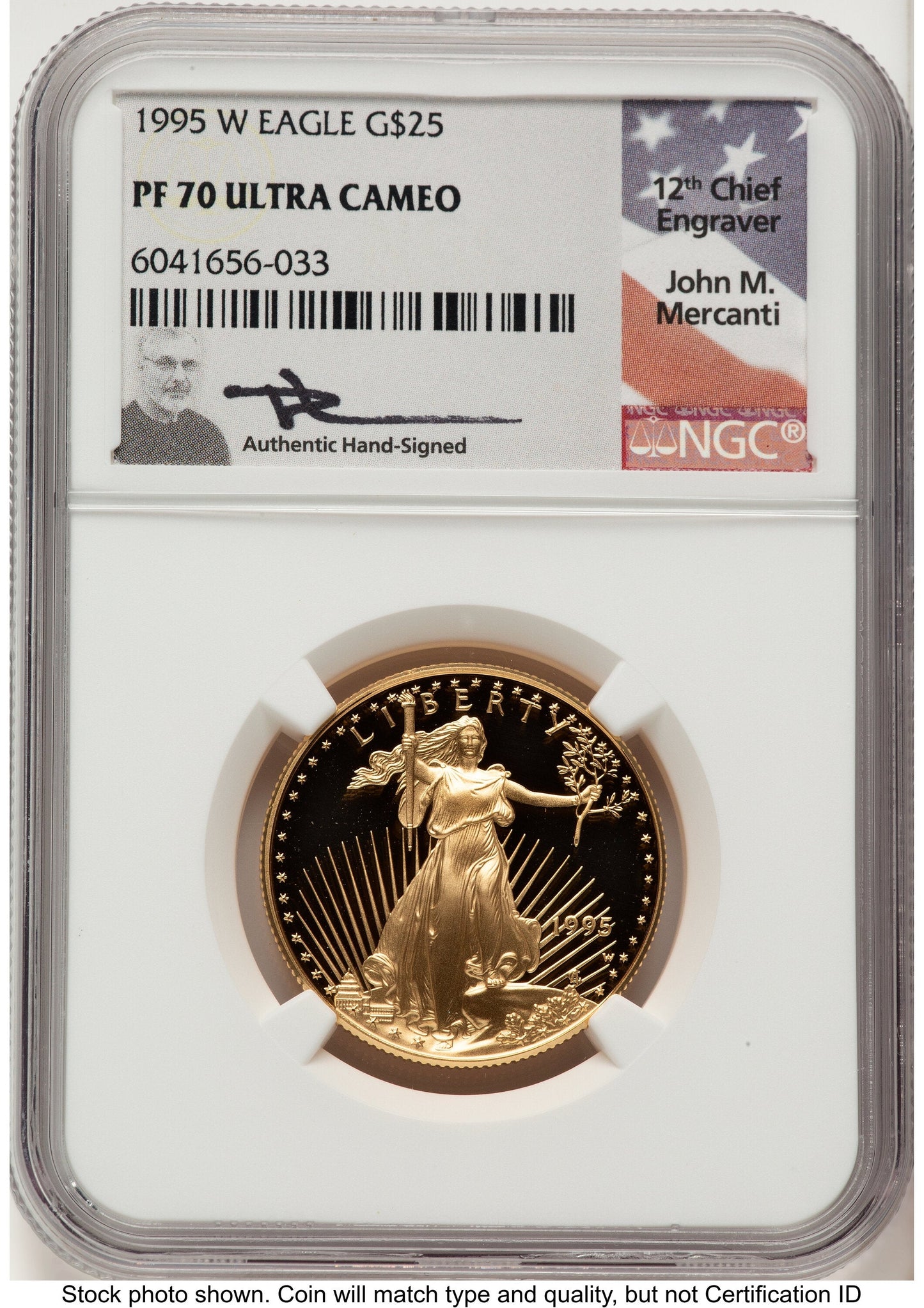 1995-W Proof Gold Eagle 1/2 oz John NGC PF70 Mercanti