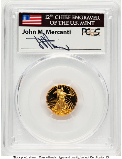 2015-W Proof Gold Eagle 1/10 oz FDI John Washington PCGS PR70 Mercanti