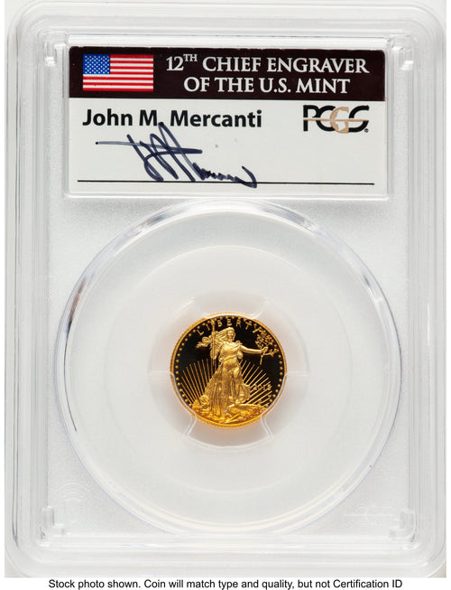 2015-W Proof Gold Eagle 1/10 oz FDI John Washington PCGS PR70 Mercanti