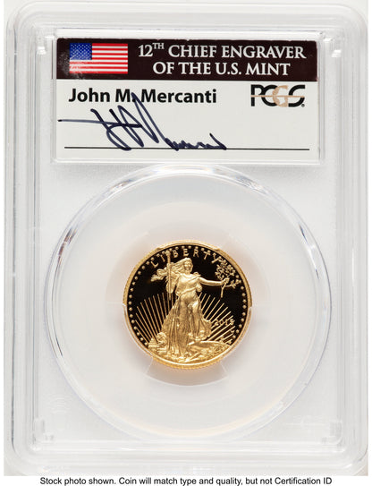 2015-W Proof Gold Eagle 1/4 oz FDI John Washington PCGS PR70 Mercanti