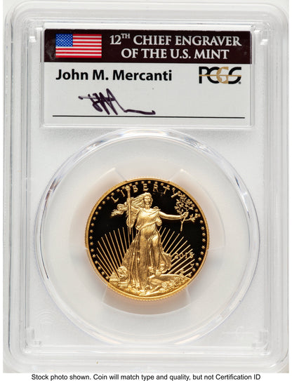 2015-W Proof Gold Eagle 1/2 oz FDI John Washington PCGS PR70 Mercanti