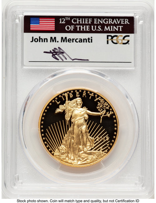 2015-W Proof Gold Eagle 1 oz FDI John Washington PCGS PR70 Mercanti