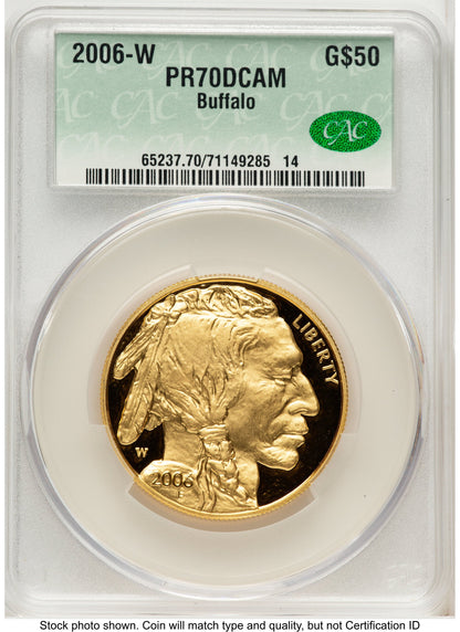 2006-W Proof Gold Buffalo 1 oz Non Designation CACG PR70