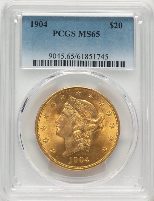 1904 $20 Liberty Liberty Double Eagle PCGS MS65