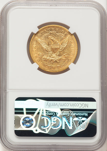 1876-S $10 Liberty Eagle NGC AU55
