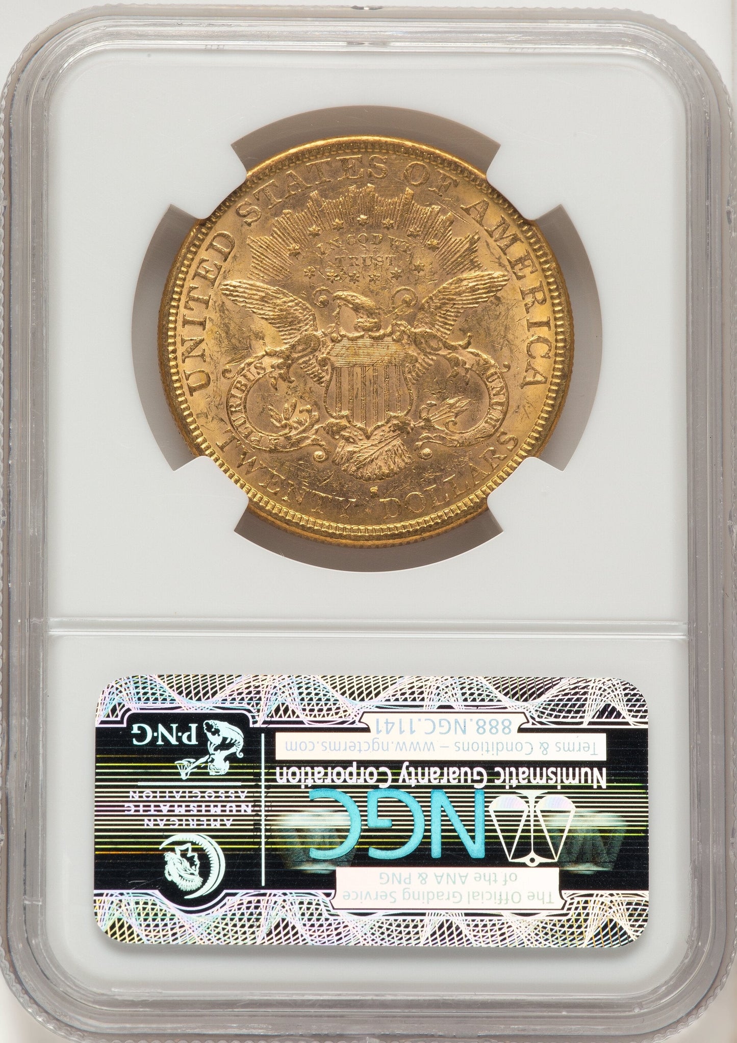 1878-S $20 Brown Label Liberty Double Eagle NGC MS61