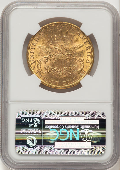 1878 $20 Brown Label Liberty Double Eagle NGC MS61