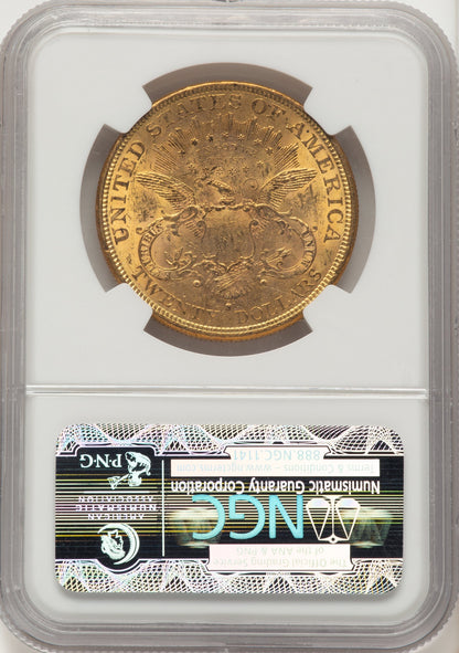 1877-S $20 Brown Label Liberty Double Eagle NGC MS61